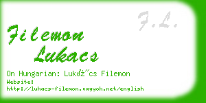 filemon lukacs business card